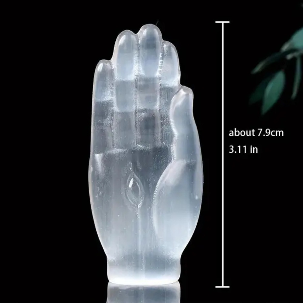 Reiki Charger Selenite Hand View 5